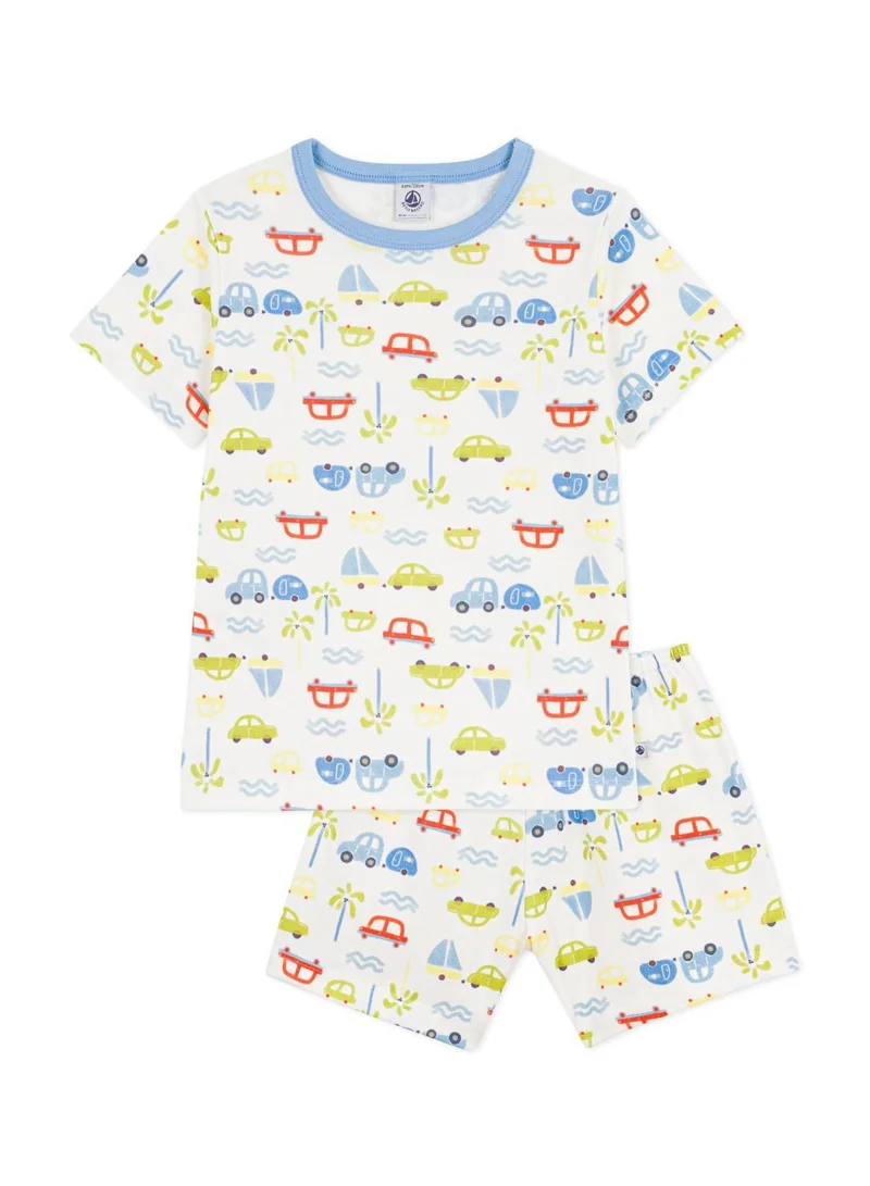بيتي باتو Children's short car print cotton pyjamas